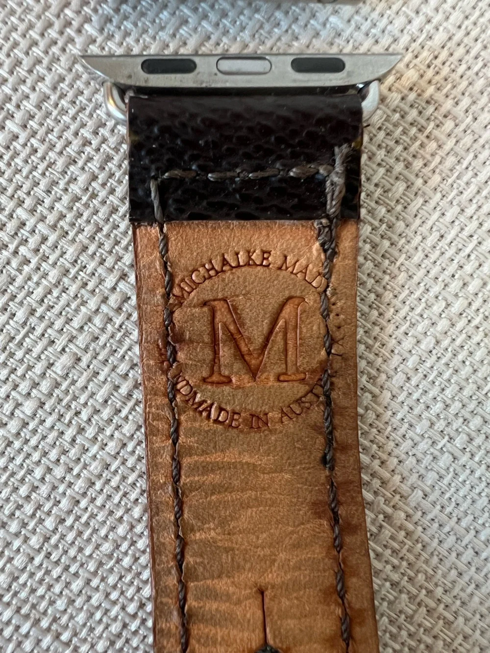 LV Leather Apple Watch Strap